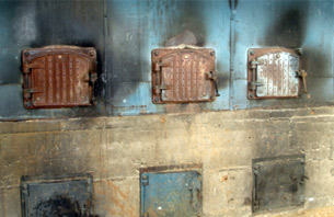 Furnace Doors Installed on Boiler